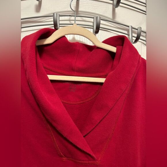 Eddie Bauer women’s 2X tall Fleece Pullover Sweatshirt red - Picture 3 of 13